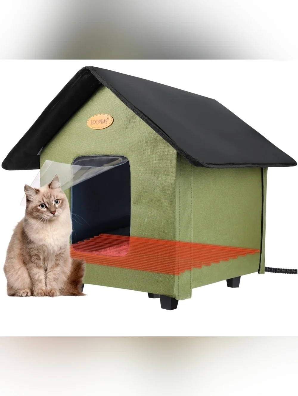 Heated Cat House/ Bed for Outdoor Cats Elevated, Insulated, Heated